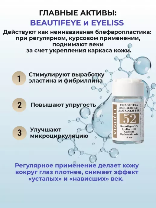 Сыворотка №52 для кожи век 15мл